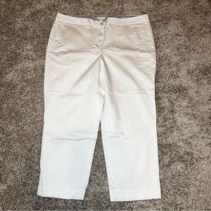 White Cropped Chinos, Size 18